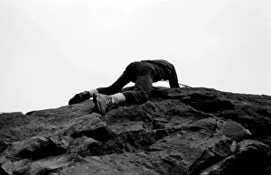 Devon Boy Rock Climbing Print, 1960