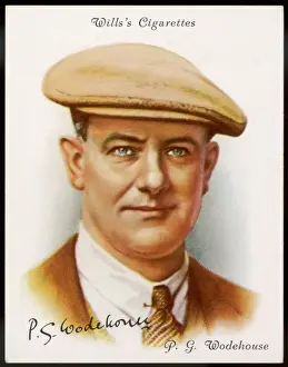 Author Prints: Black and white Print of Sir Pelham Grenville Wodehouse