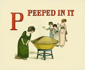Prints of P Peeped in it Kate Greenaway Prints: P Peeped in it P Peeped in it Print by Paul Nash