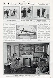 A page from The Sphere reporting on yachting at Cowes in 1910 A page from The Sphere reporting on yachting at Cowes in 1910