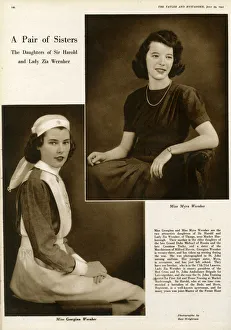 Page from The Tatler featuring sisters Myra and Georgina Wernher Page from The Tatler featuring sisters Myra and Georgina Wernher