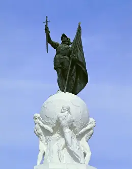Panama City Print: Monument to Vasco Nunez de Balboa Detail