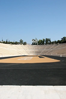 The Panathinaiko or Panathenaic Stadium (Kallimarmaron). Pan The Panathinaiko or Panathenaic Stadium (Kallimarmaron). Pan