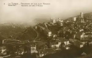 Mediterranean Skyline Prints: A panorama view of Monaco