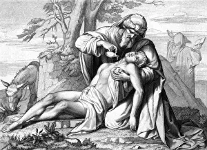 Good Samaritan Print: A Roadside Scene