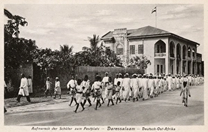 Parade of students, Dar-es-Salaam, East Africa Parade of students, Dar-es-Salaam, East Africa
