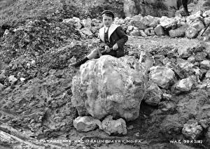 Early 1900s Images Prints: A Paramoudra, Magheralin Quarry, Moira