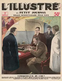Paranormal Alchemy Print: Engineer Demonstrating Gold Transmutation