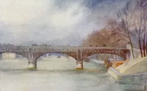 Seine River Bridges Prints: Paris / Bridge / Iena 1908