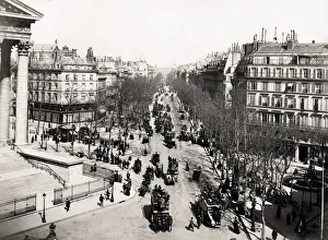 Paris France city centre view - Boulevard de la Madeleine Paris France city centre view - Boulevard de la Madeleine