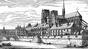 Paris, France - Notre-Dame and Archbishops Palace Paris, France - Notre-Dame and Archbishops Palace