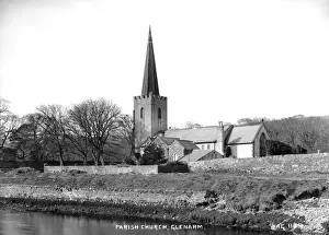 Glenarm Parish Church Print, Northern Ireland, Early 1900s