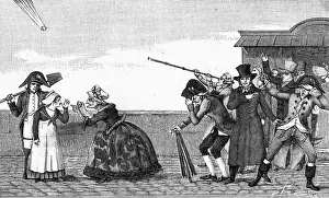 French Astronomy History Prints: Parisians panic at the sight of a comet