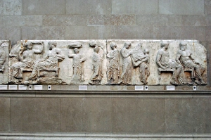 Parthenon. Part of the central section of the east frieze. B Parthenon. Part of the central section of the east frieze. B