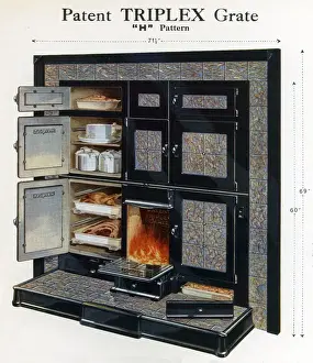 Patent Triplex Grate H Pattern Print circa 1920s