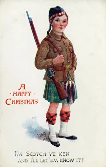 Patriotic Postcard - WWI - Young Highlander Patriotic Postcard - WWI - Young Highlander
