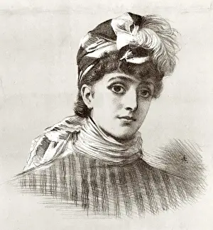 Print of Mrs Patsy Cornwallis-West, circa 1880s