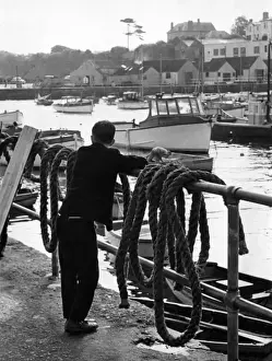 Paignton Harbour Print, Devon, circa 1960s