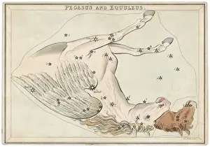 Prints of The Pegasus and Equuleus constellation Space Exploration Prints: Pegasus Star Map Print