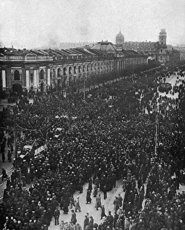 People in Nevski Prospekt, Petrograd, Russia People in Nevski Prospekt, Petrograd, Russia