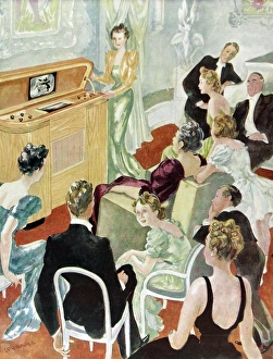 People watching Television at home, 1946 People watching Television at home, 1946