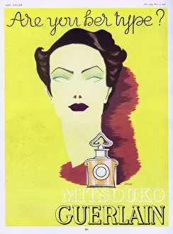 Perfume advertisement for Guerlain Mitsouko Perfume advertisement for Guerlain Mitsouko