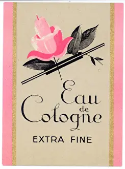 Art Deco Perfume Label Print, circa 1930s