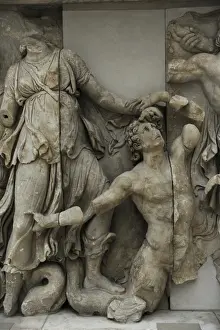 Pergamon Altar Print: Gigantomachy Scene