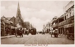 Perth Prints: Perth 1900s William Street Print, Western Australia