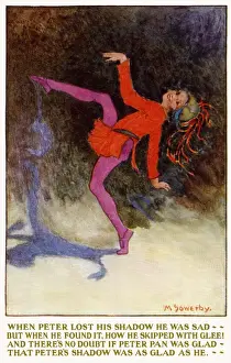 Vintage Children's Art Prints: When Peter lost his shadow