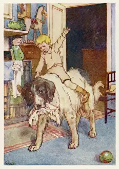 Room Prints: Peter Pan Print: Michael Riding Nana