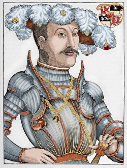 Philip I of Hesse (1504-1567). Engraving. Colored Philip I of Hesse (1504-1567). Engraving. Colored