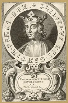 Medieval French Monarchs Prints: Philippe V Le Long