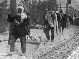 Phosphate Mining Workers Departing Sfax Mine Print