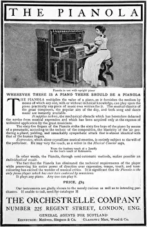 Pianola Advertisement Print