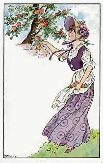 Florence Hardy Prints Online Prints: Picking apples