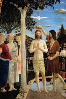Piero della Francesca - The Baptism of Christ Print