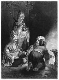 Islamic History Prints: Pilgrims Resting