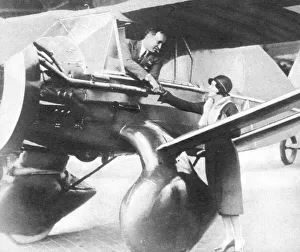 Pilot Stanley Hausner saying goodbye to his wife Pilot Stanley Hausner saying goodbye to his wife