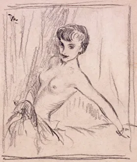 Pin-up preliminary sketch by David Wright Pin-up preliminary sketch by David Wright