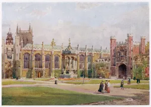 College Prints: Trinity College Great Court Print