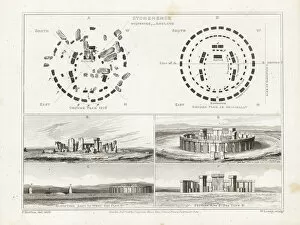 Abrahamrees Collection: Plan and elevation of Stonehenge, Wiltshire