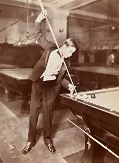 19th Century Billiardist Print