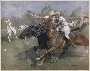 Equestrian Sports Images Prints: During a Polo Match