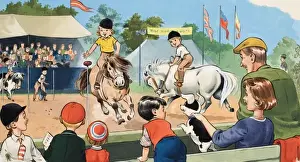 Equestrian Sports Illustration Prints: Ponies