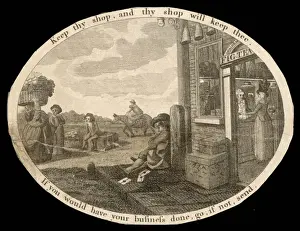 Print of Poor Richards Almanac, 1735