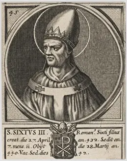 Early Christian History Prints: Pope Sixtus III