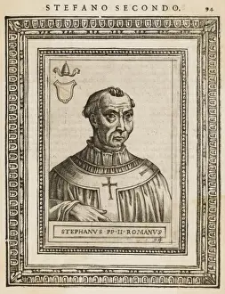 Early Christian Leaders Prints: Pope Stephanus II