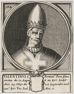 Pope Valentinus, 827 AD Print