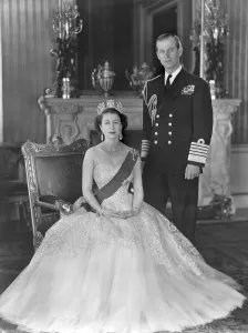 Queen Elizabeth II and Prince Philip, 1954 Buckingham Palace Print
